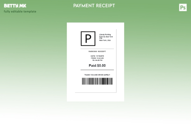 Шаблон за сметководство за паркирање во модерен стил